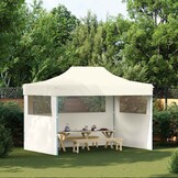 VidaXL Partytent 3x4m Crème - 55% Korting! Inklapbaar met Zijwanden