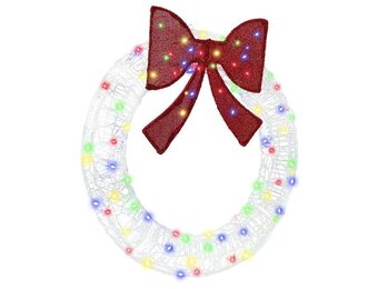 VidaXL Krans met LED-strips (Multikleur, 90cm) - 62% Korting