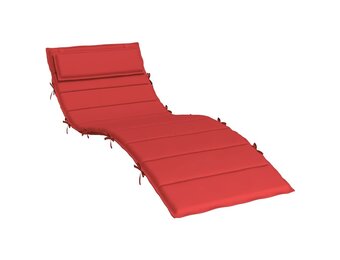 Poduszka na leżak 180x60x4 cm tkanina oxford czerwona