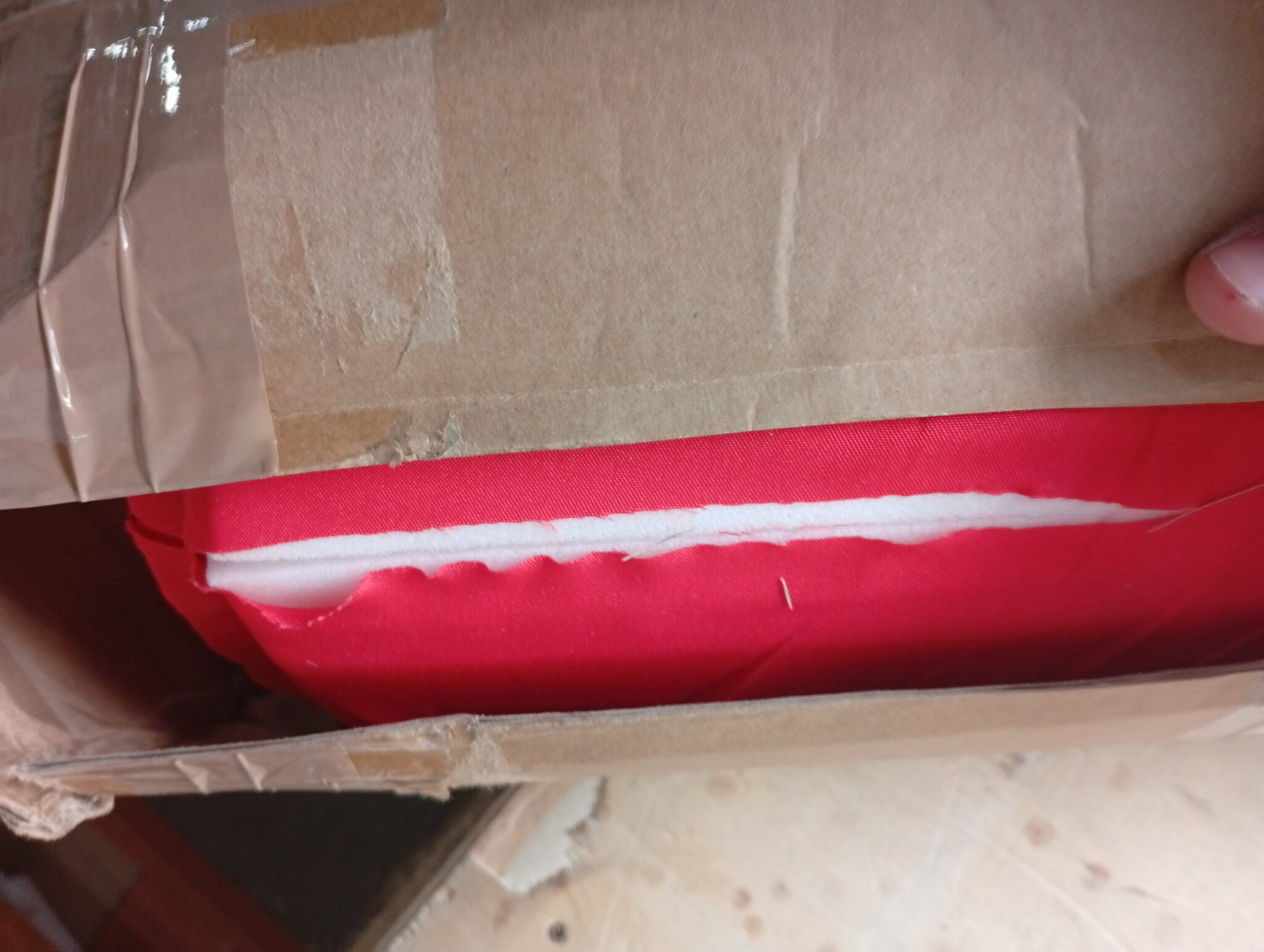 Poduszka na leżak 180x60x4 cm tkanina oxford czerwona