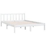 vidaXL Bedframe Grenenhout Wit (60% Korting) - 135x190 cm