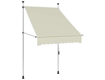 vidaXL Luifel handmatig 100cm Crème - 64% Korting!