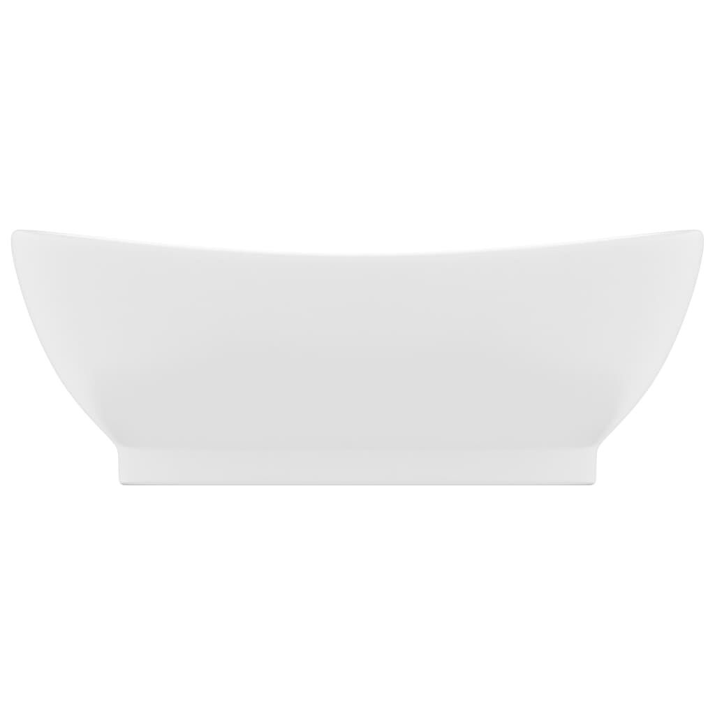 vidaXL Wastafel Ovaal Matwit Keramiek - 62% Korting!