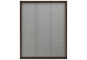 vidaXL Raamhor Plissé Aluminium Bruin (80x100cm) - 65% Korting!