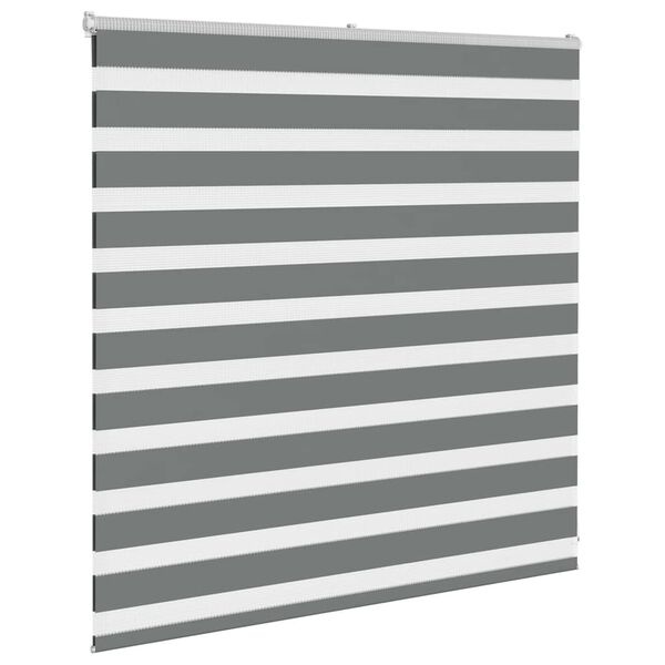 vidaXL Zebra Rolgordijn Donkergrijs (140x100 cm) - 76% Korting!