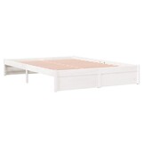 vidaXL Bedframe Massief Hout Wit 160x200 cm - 59% Korting!
