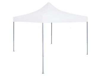 vidaXL Partytent 2x2m Inklapbaar Staal Wit - 60% Korting