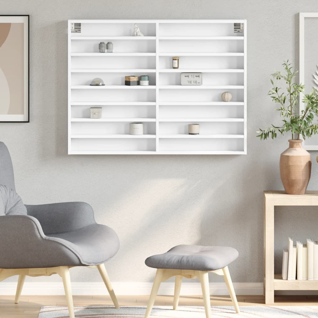 vidaXL Vitrinekast 100x8,5x75 cm - Wit | 60% Korting