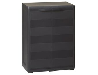 vidaXL Tuinkast met 1 schap - Zwart | 60% Korting