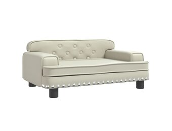 vidaXL Kinderbank Kunstleer Crèmekleurig - Nu met 55% korting!