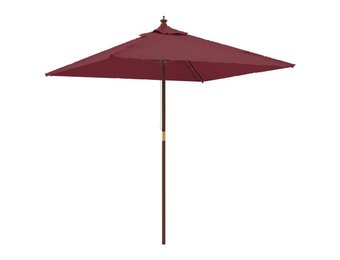 vidaXL Parasol Bordeauxrood - 198x198x231cm - 60% Korting!