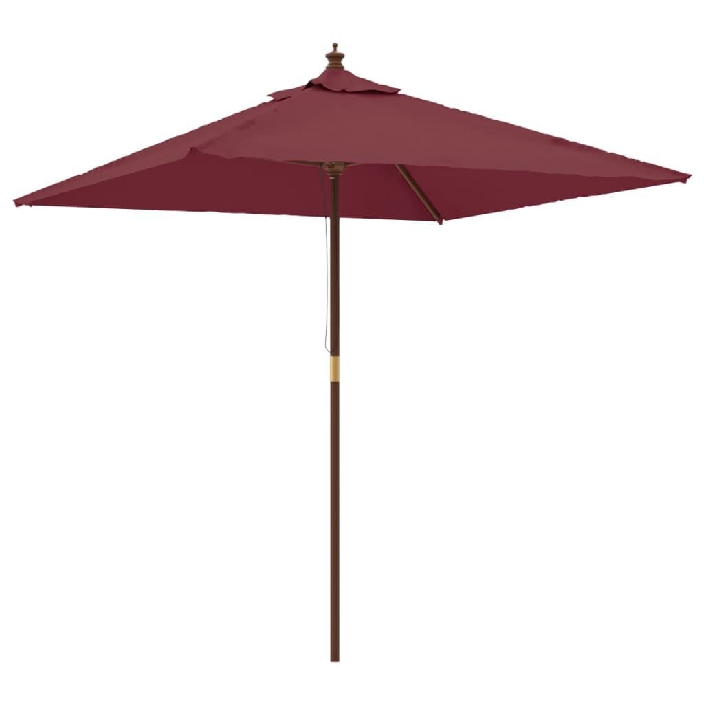 vidaXL Parasol Bordeauxrood - 198x198x231cm - 60% Korting!