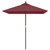 vidaXL Parasol Bordeauxrood - 198x198x231cm - 60% Korting!