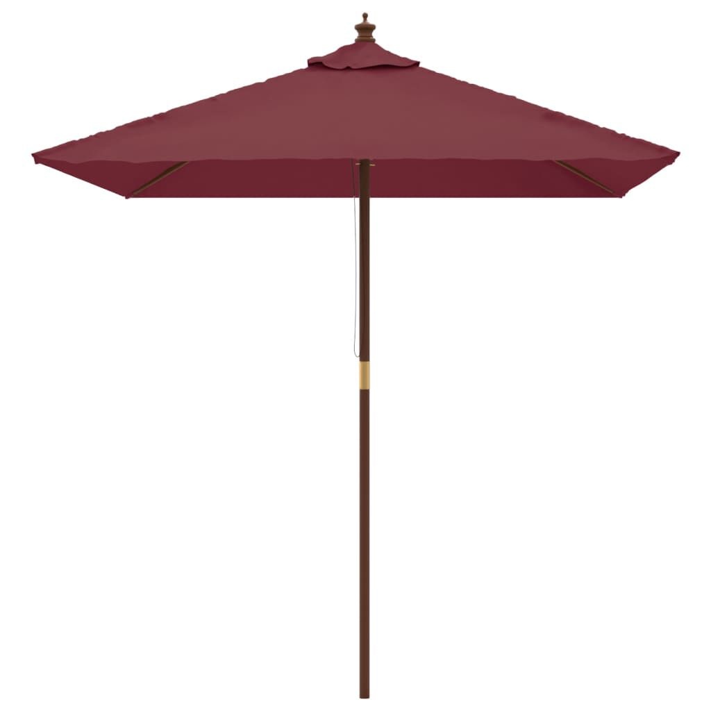 vidaXL Parasol Bordeauxrood - 198x198x231cm - 60% Korting!