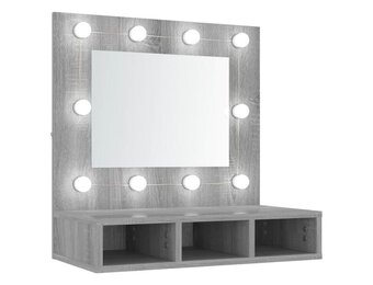 vidaXL Spiegelkast met LED 60cm - 76% Korting!