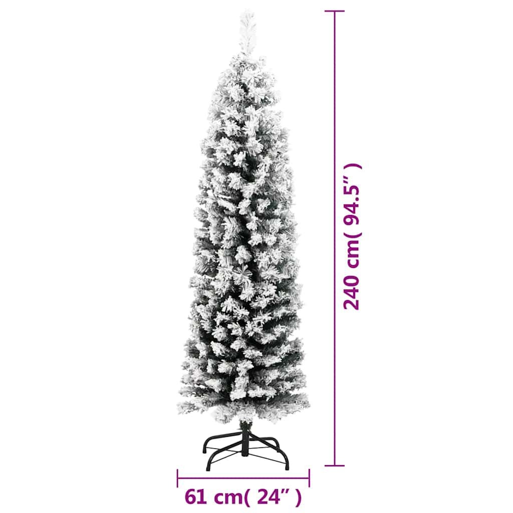vidaXL Smalle Kerstboom 240cm met Sneeuw - 60% Korting