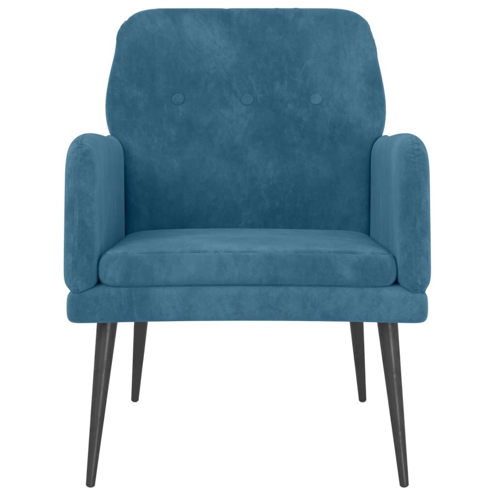 vidaXL Fauteuil Blauw Fluweel - Nu met 60% Korting!