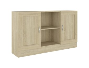 vidaXL Dressoir Sonoma Eiken (120x30,5x70cm) - 60% Korting!