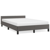 vidaXL Bedframe Kunstleer Grijs 120x190 cm - 30% Korting!