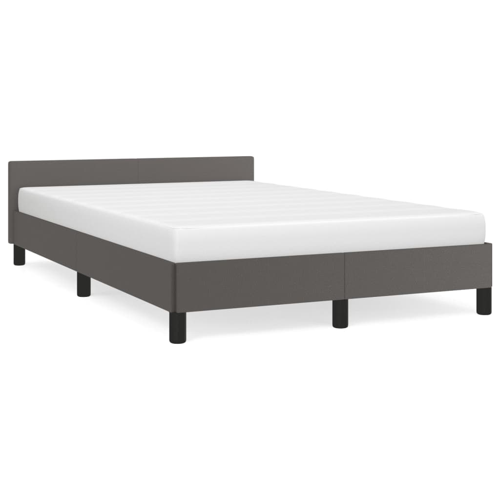 vidaXL Bedframe Kunstleer Grijs 120x190 cm - 30% Korting!