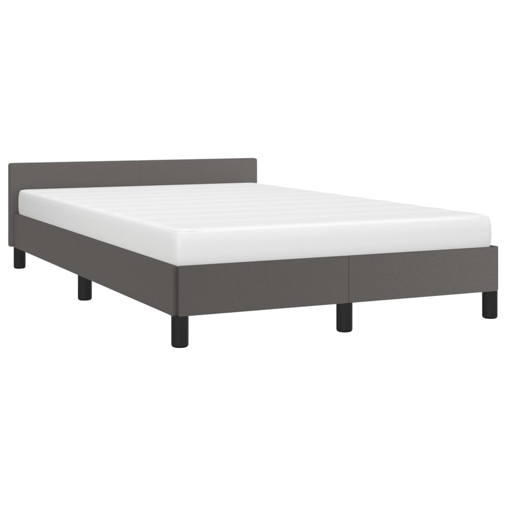 vidaXL Bedframe Kunstleer Grijs 120x190 cm - 30% Korting!