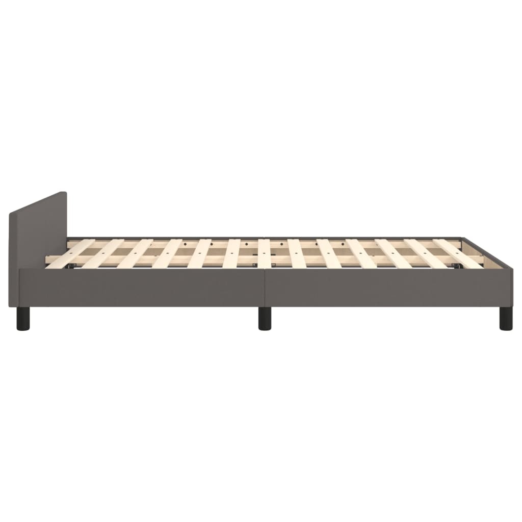 vidaXL Bedframe Kunstleer Grijs 120x190 cm - 30% Korting!