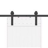 vidaXL Schuifdeurbeslag 200cm Staal Zwart - 30% Korting!