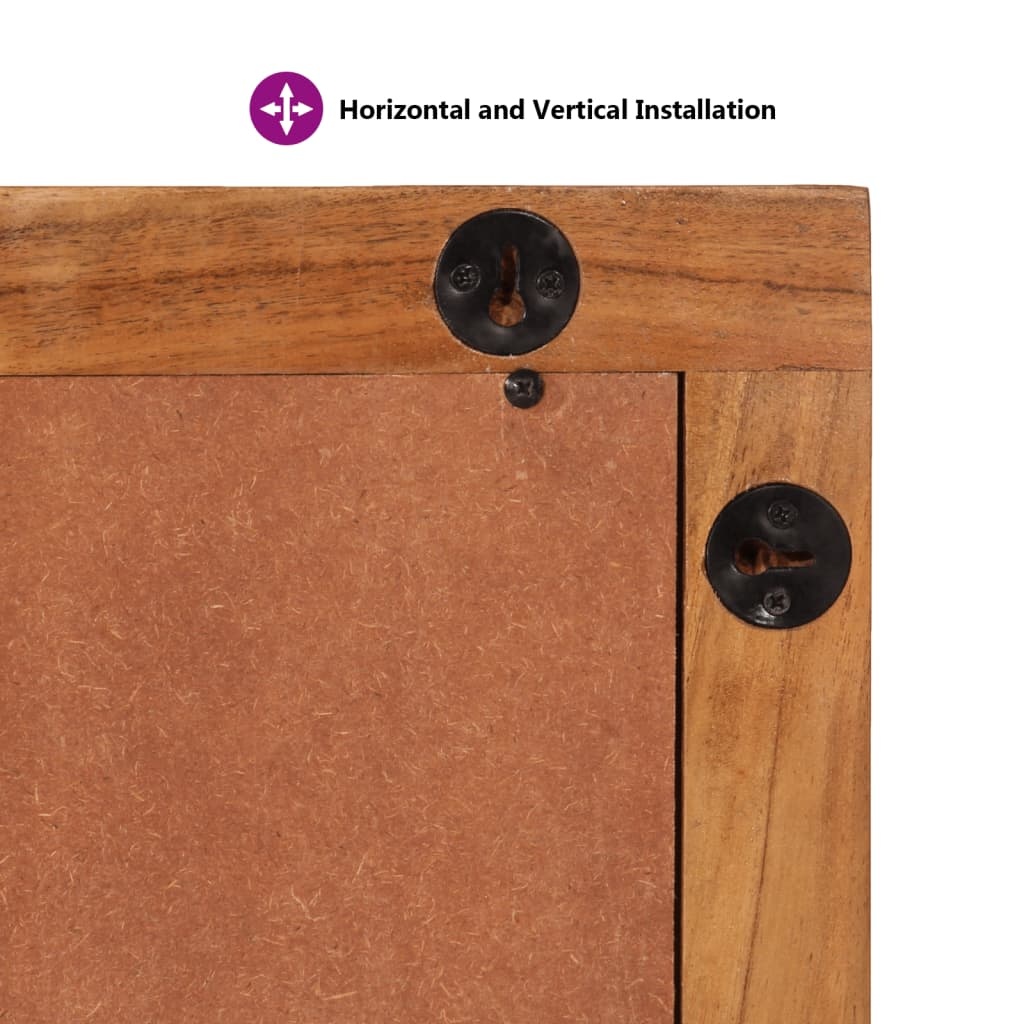 vidaXL Badkamerspiegel 50x70cm Acaciahout - 60% Korting