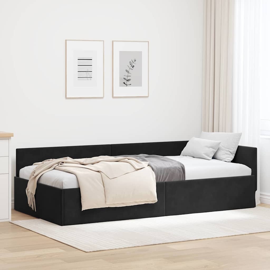 vidaXL Hoekbedframe Zwart 90x200cm | 55% Korting | Retourproduct