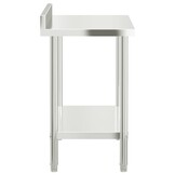 VidaXL Keukenwerktafel RVS met Spatscherm - 110x55x93 cm - 55% Korting!