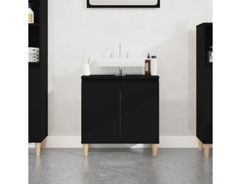 vidaXL Wastafelkast Zwart 58x33x60 cm - Nu 30% Korting!