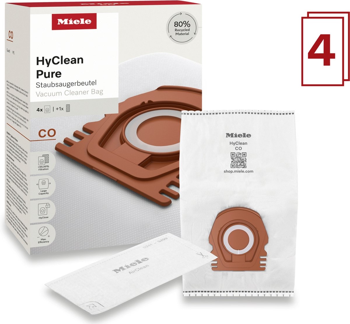 Miele CO HyClean Pure Stofzuigerzakken - Guard M1 Serie - 53% Korting