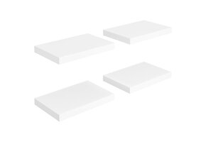 vidaXL Zwevende Wandschappen (4 st.) - MDF Wit | 62% Korting!