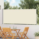vidaXL Uittrekbaar Tuinscherm (120x500 cm) Crème - 62% Korting!