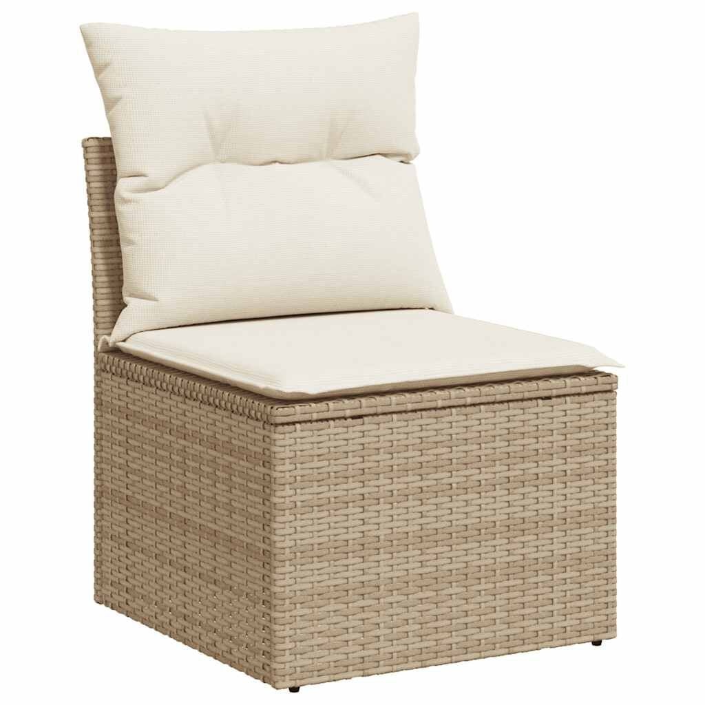 VidaXL Tuinbank Poly Rattan Beige - Nu met 35% Korting!
