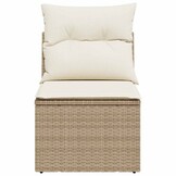 VidaXL Tuinbank Poly Rattan Beige - Nu met 35% Korting!