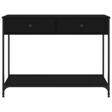 VidaXL Wandtafel Zwart (30% korting) - 100 cm - Bewèrkt Hout