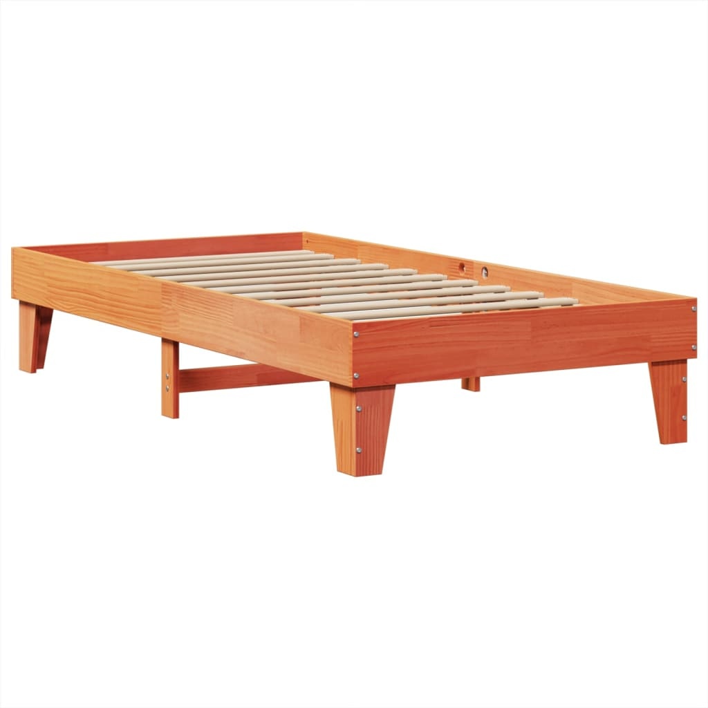 vidaXL Bedframe Grenenhout Wasbruin 75x190 cm - 54% Korting!