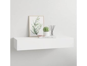 vidaXL Wandschap met lade 60x23,5x10 cm MDF wit - 60% Korting!