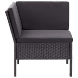 VidaXL 3-delige Loungeset Poly Rattan Zwart - 54% Korting!