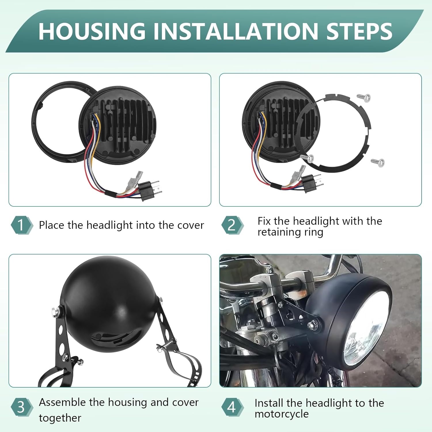 Chelhead Koplamp Behuizing 5.75" Zwart - 43% Korting!