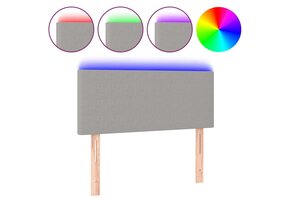 vidaXL Hoofdbord LED Lichtgrijs 80x5x78/88 cm - 60% Korting!