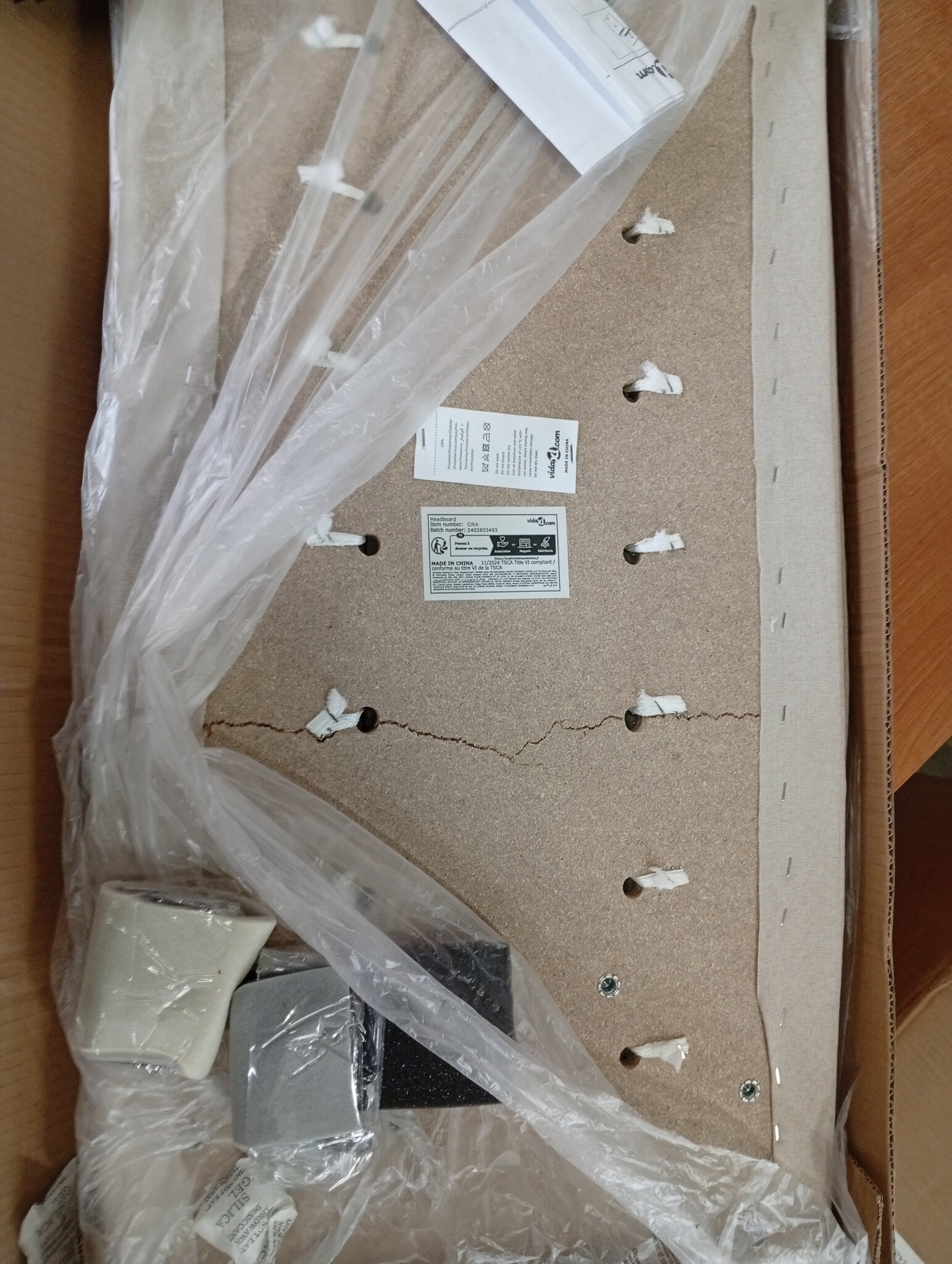 vidaXL Hoofdbord LED Lichtgrijs 80x5x78/88 cm - 60% Korting!