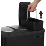 Vuilnisbak 3 Compartimenten - Zwart | 35% Korting