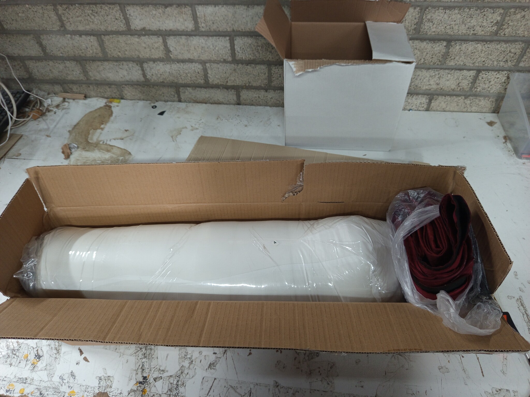 vidaXL Rugkussen Wijnrood 160x24x50 cm - 55% Korting!