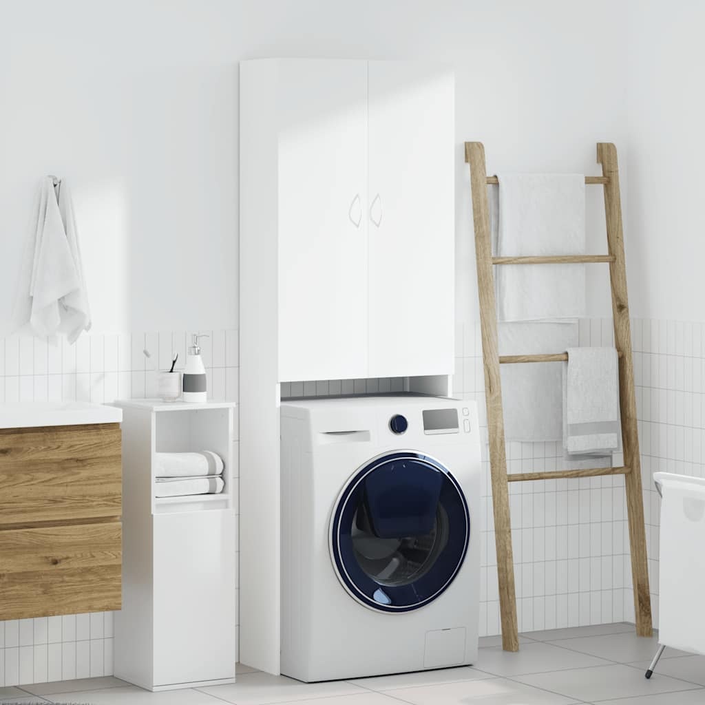 vidaXL Wasmachinekast Wit - 64x25,5x190 cm | 35% Korting