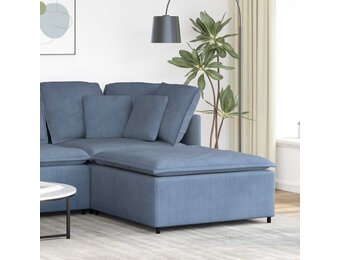 vidaXL Modulaire Bank Voetenbank - Blauw, 100x100x48 cm | 60% Korting