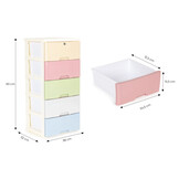 Ladeblok - 5 Pastel Kleuren Lades - 84,5x32,5x31cm - Nu 35% Korting!