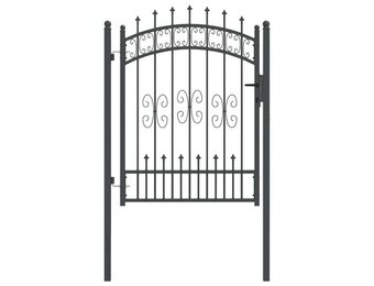 vidaXL Poort met Spijlpunten - Zwart (35% Korting)