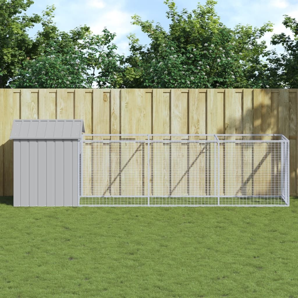 vidaXL Hondenhok met Dak - 117x201x123 cm Staal - 30% Korting!